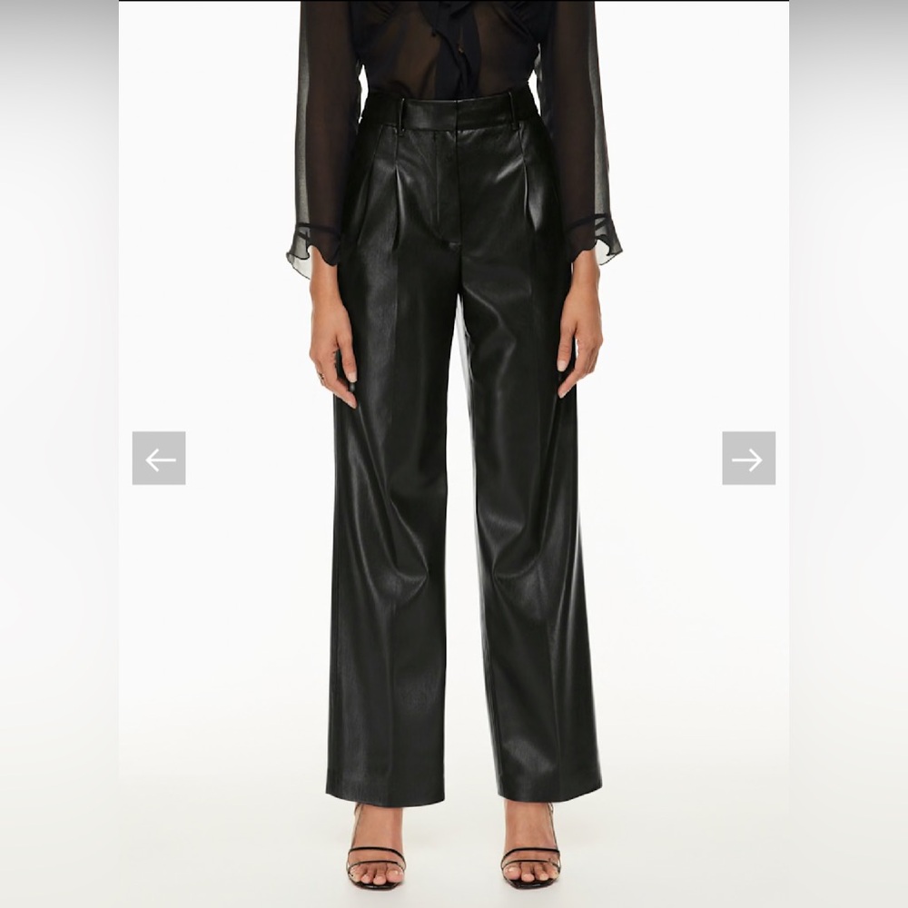Wilfred Black Effortless Vegan Leather Pant